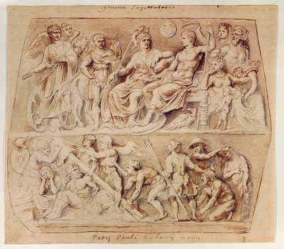 Rysunek Gemma Augustea (pióro, tusz i ołówek na papierze) autorstwa Peter Paul Rubens