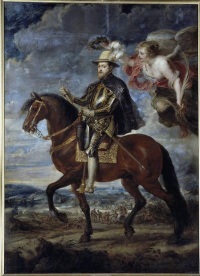 Portret konny króla Hiszpanii Filipa II (olej na płótnie) autorstwa Peter Paul Rubens