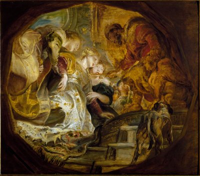Estera wybrana przez króla Aswerusa (olej na płótnie) autorstwa Peter Paul Rubens