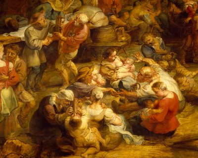 Jarmark, Peter Paul Rubens (1577-1640), Detail autorstwa Peter Paul Rubens