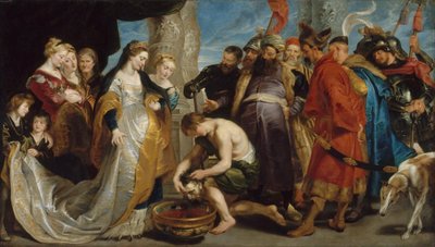 Głowa Cyrusa przyniesiona królowej Tomyris autorstwa Peter Paul Rubens