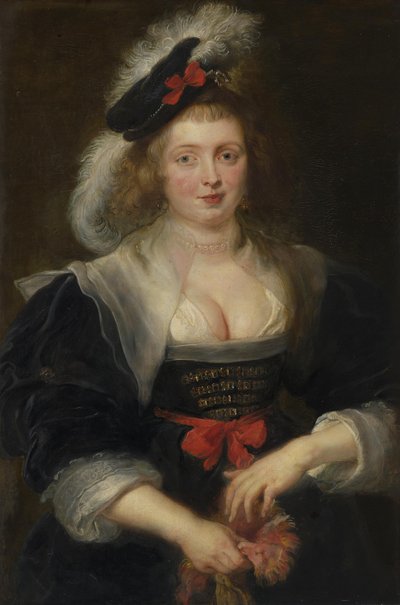 Helene Fourment, zakładająca rękawiczkę autorstwa Peter Paul Rubens