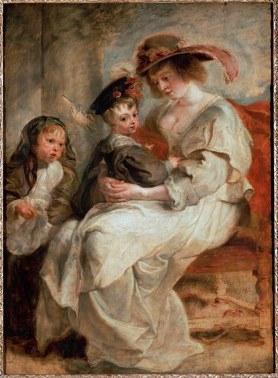 Helene Fourment z dziećmi (olej na drewnie) autorstwa Peter Paul Rubens