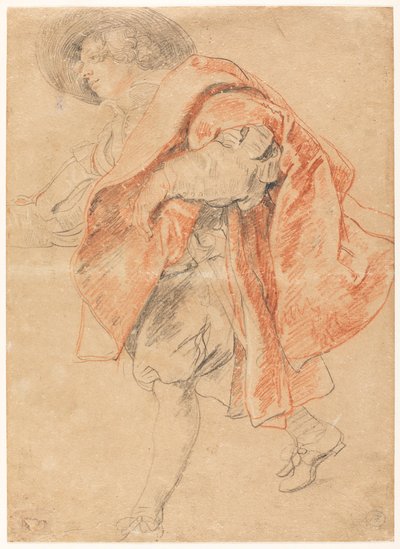 Młody mężczyzna schodzący po schodach autorstwa Peter Paul Rubens