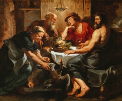 Jowisz i Merkury z Filemonem i Baucis autorstwa Peter Paul Rubens