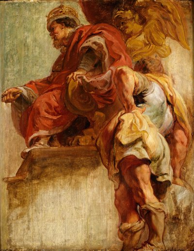 Król Jakub I jednoczący Anglię i Szkocję, 1632-33. autorstwa Peter Paul Rubens
