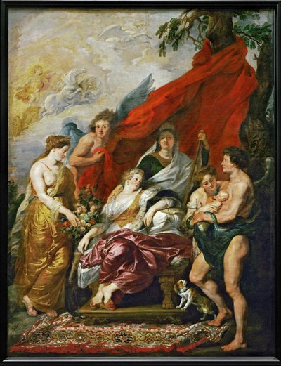 Narodziny Ludwika XIII w Fontainebleau autorstwa Peter Paul Rubens