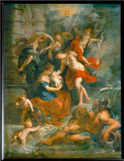 Narodziny Królowej Marii Medycejskiej we Florencji 26 kwietnia 1573 r. autorstwa Peter Paul Rubens