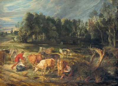Krajobraz ze stadem krów autorstwa Peter Paul Rubens