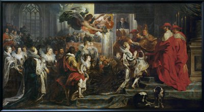 Koronacja Marii de Medicis w St. Denis autorstwa Peter Paul Rubens