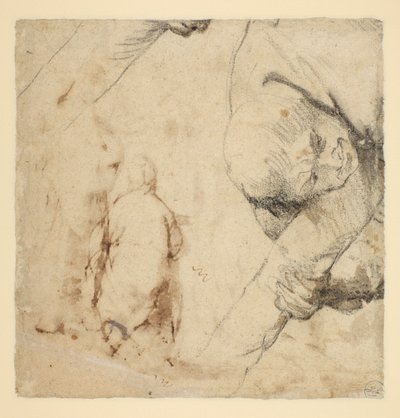 Mężczyzna trzymający drzewko krzyża autorstwa Peter Paul Rubens