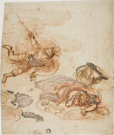 Merkury ściga dwie harpie autorstwa Peter Paul Rubens