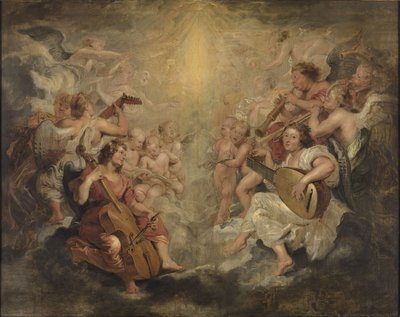 Anioły tworzące muzykę autorstwa Peter Paul Rubens