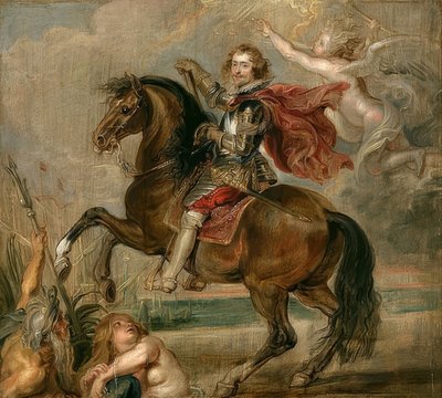 Portret księcia Buckingham na koniu. 1625 autorstwa Peter Paul Rubens