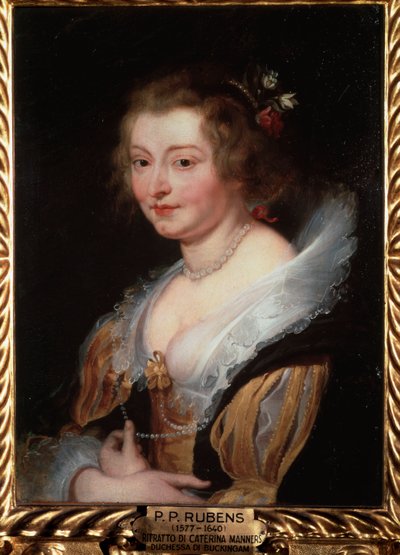 Portret Katarzyny Manners, księżnej Buckingham - olej na desce, ok. 1625-1629 autorstwa Peter Paul Rubens
