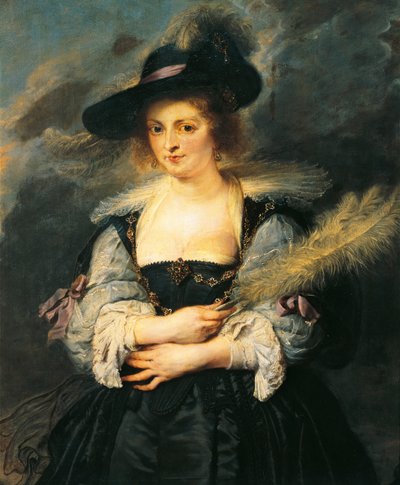 Portret Helene Fourment, autorstwa Petera Paula Rubensa (1577-1640), Detail autorstwa Peter Paul Rubens