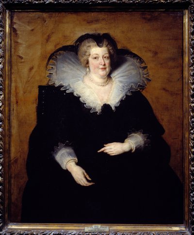Portret Marii Medycejskiej (Marie de Medicis) (1573-1642), królowej Francji, żony Henryka IV. Obraz Pierre Paul (Pierre-Paul) Rubensa (lub Peter Paul lub Petrus Paulus) (1577-1640). 1622 niedz. 1,3x1,08 m Madryt, Muzeum Prado autorstwa Peter Paul Rubens