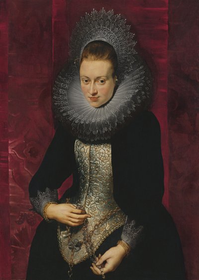 Portret młodej kobiety z różańcem autorstwa Peter Paul Rubens