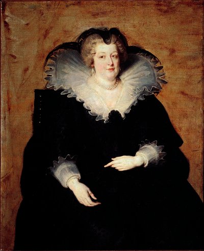 Portret królowej Marii Medycejskiej (olej na płótnie). autorstwa Peter Paul Rubens