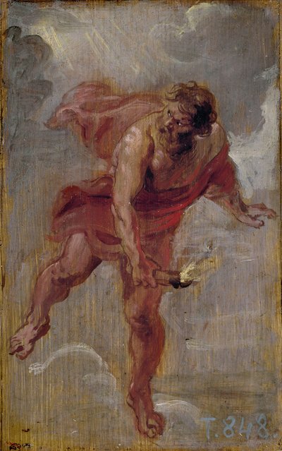 Prometeusz - Prometeusz - Rubens, Pieter Paul (1577-1640) - ca 1636 - Olej na drewnie - 25,7x16,6 - Museo del Prado, Madryt autorstwa Peter Paul Rubens