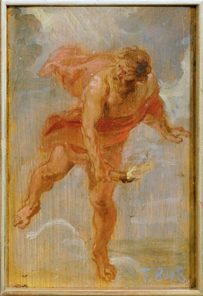 Prometeusz z ognistą różdżką (obraz na drewnie) autorstwa Peter Paul Rubens