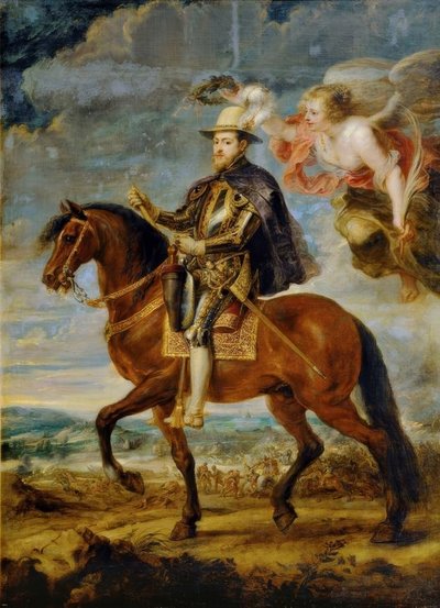 Portret konny Filipa II w bitwie pod St. Quentin 1557 autorstwa Peter Paul Rubens