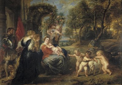 Spoczywaj w ucieczce do Egiptu, ze świętymi, ok. 1930 r. 1635 autorstwa Peter Paul Rubens