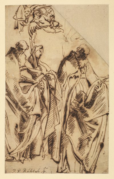 Św. Amandus i Św. Walpurga, ok. 1610 autorstwa Peter Paul Rubens