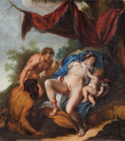 Śpiąca Wenus z Kupidynem obserwowana przez Satyrów autorstwa Peter Paul Rubens