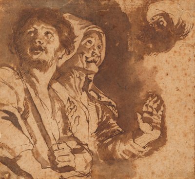 Studium do obrazu „Pokłon pasterzy” autorstwa Peter Paul Rubens