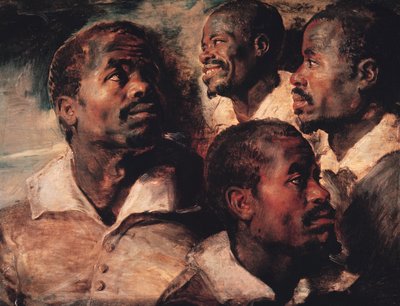 Studia głowy czarnego (olej na płótnie) autorstwa Peter Paul Rubens