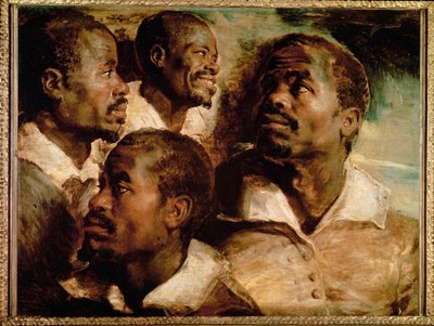Studium głowy czarnoskórego mężczyzny (obraz na płótnie) autorstwa Peter Paul Rubens
