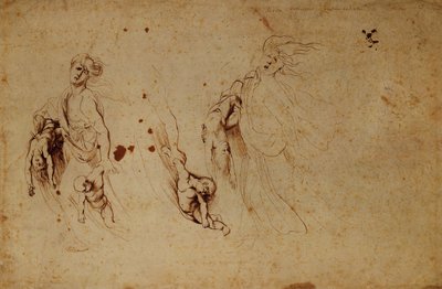 Studium Medei zabijającej swoje dzieci autorstwa Peter Paul Rubens