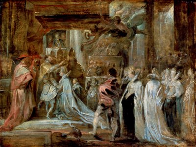 Koronacja Marii de Medici, 1622. autorstwa Peter Paul Rubens
