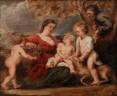 Święta Rodzina ze św. Janem Chrzcicielem i Aniołem autorstwa Peter Paul Rubens