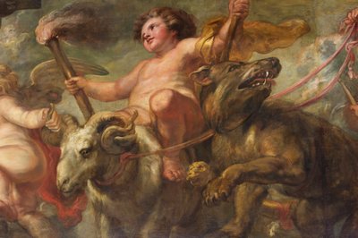 Sufit Rubensa, Dom Bankietowy, Whitehall, ok. 1629-34 (olej na płótnie) autorstwa Peter Paul Rubens