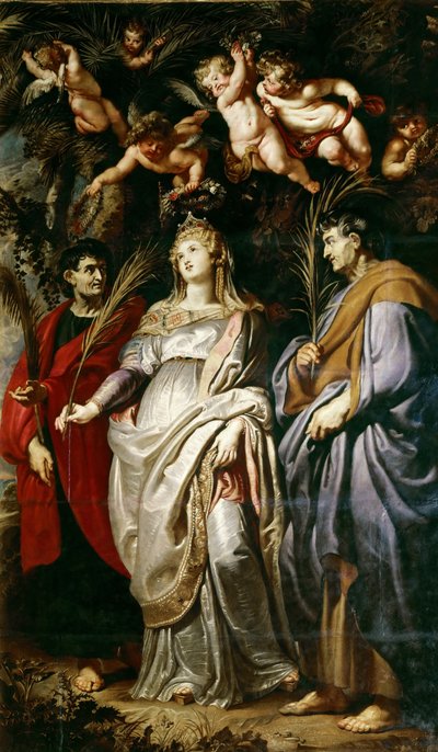 Święci Domitilla, Nereus i Achilleus, 1608. autorstwa Peter Paul Rubens