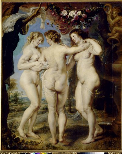 Trzy Gracje - olej na płótnie autorstwa Peter Paul Rubens