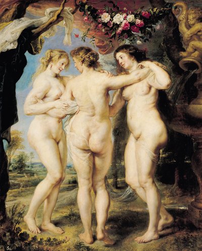 Trzy Gracje, ok. 1636-39 (olej na płótnie) autorstwa Peter Paul Rubens