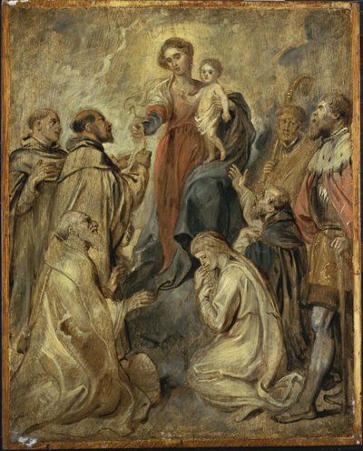 Dziewica z Dzieciątkiem Różańcowym autorstwa Peter Paul Rubens
