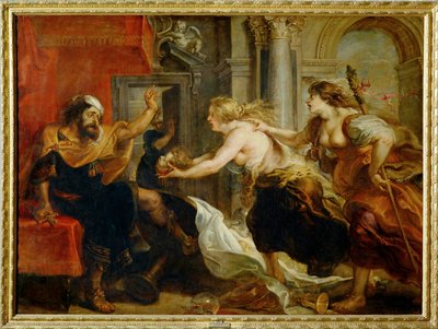Uczta Tereusa: Filomena i Procne prezentują Tereusowi odciętą głowę jego syna Jest to (obraz na płótnie) autorstwa Peter Paul Rubens