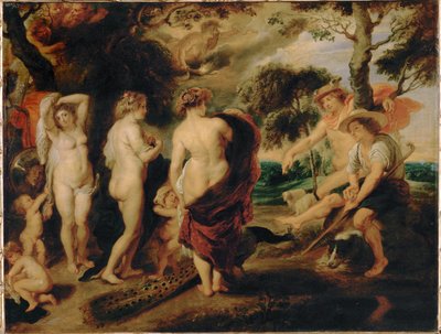 Wyrok w Paryżu (obraz na drewnie dębowym) autorstwa Peter Paul Rubens