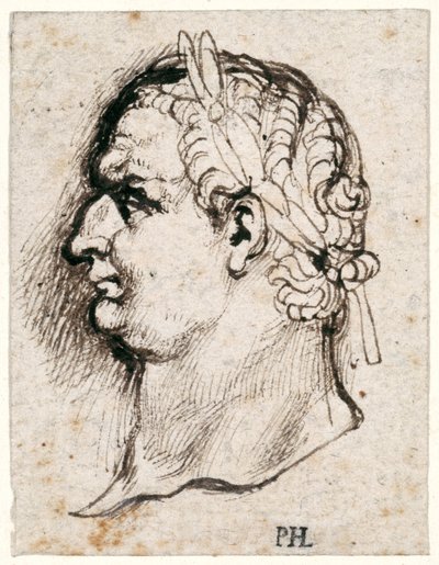 Tytus, z dziesięciu rysunków ośmiu z pierwszych dwunastu Cezarów, według medali Giovanniego da Cavino (pióro i atrament na papierze) autorstwa Peter Paul Rubens