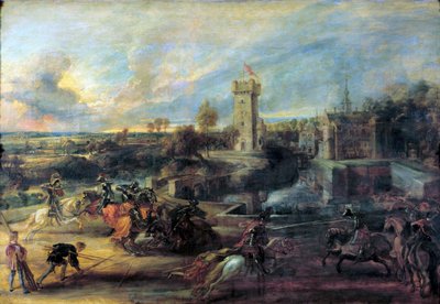 Turniej przed Zamkiem Steen, 1635-1637. autorstwa Peter Paul Rubens