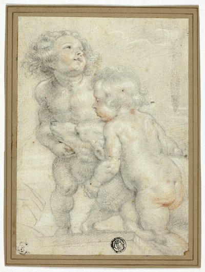 Dwa putti z jagnięciną autorstwa Peter Paul Rubens