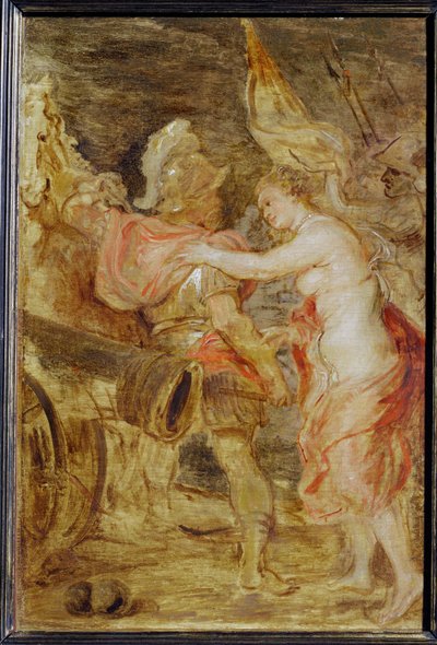 Wenus towarzyszy Marsowi na wojnie (obraz na drewnie) autorstwa Peter Paul Rubens