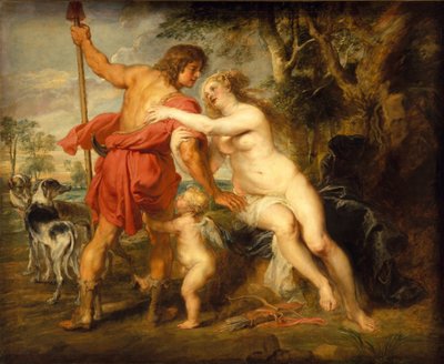 Wenus i Adonis, c.1635 autorstwa Peter Paul Rubens