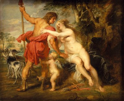 Wenus i Adonis, prawdopodobnie połowa lat trzydziestych XVI wieku. autorstwa Peter Paul Rubens