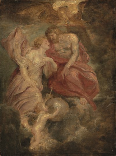Wenus błagająca Jowisza (olej na desce dębowej) autorstwa Peter Paul Rubens