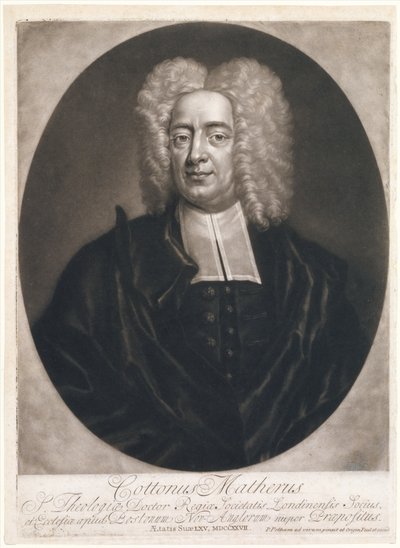 Cottonus Matheris Cotton Mather, 1728., 1728. autorstwa Peter Pelham